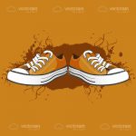 Orange Mens Sneakers